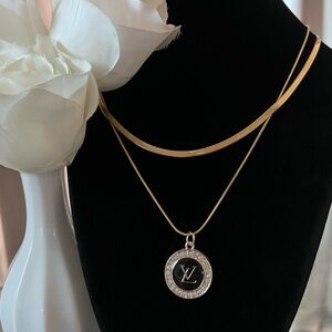 Upcycled LV Necklace